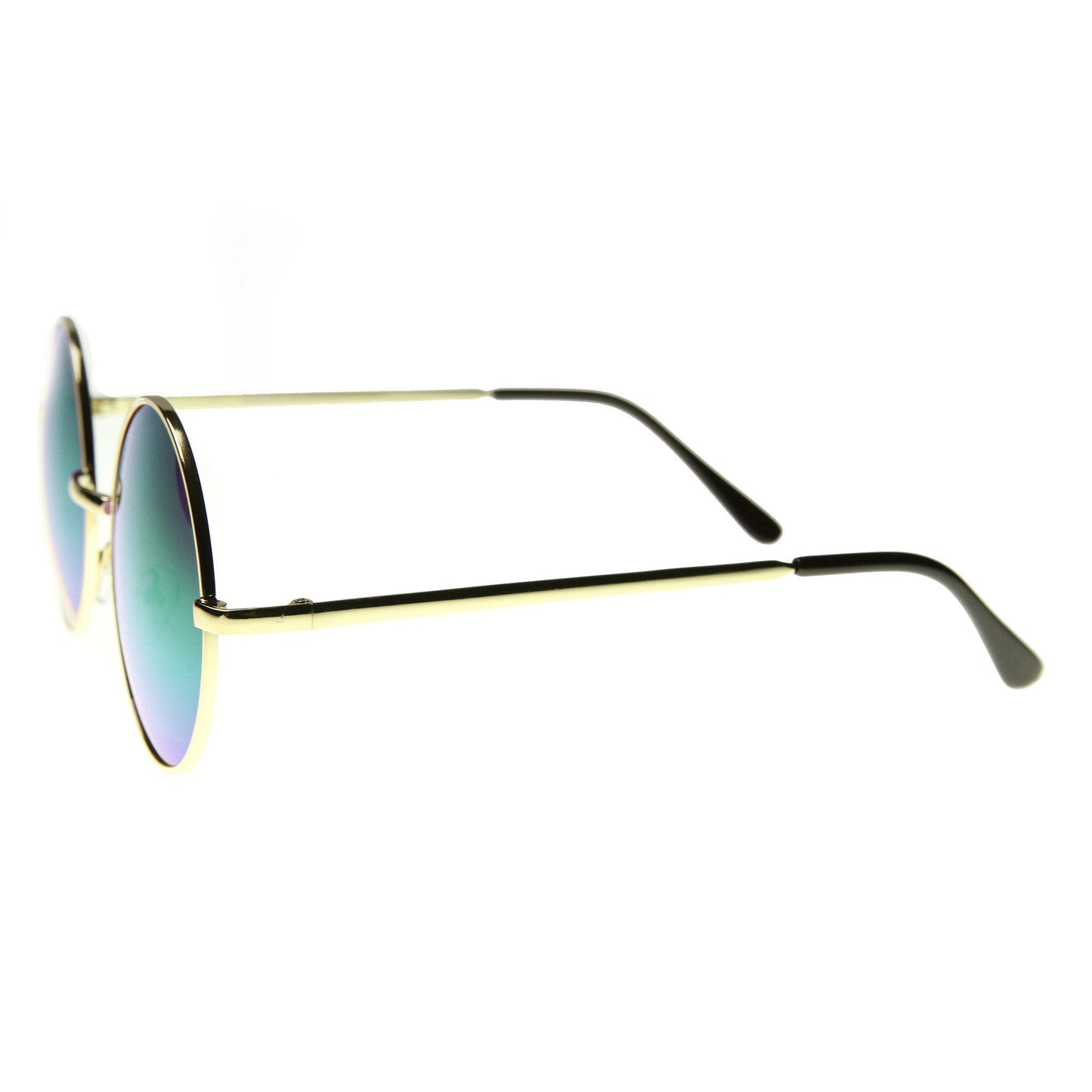 Retro Hippie Round Flash Mirror Lens Metal Sunglasses 9636