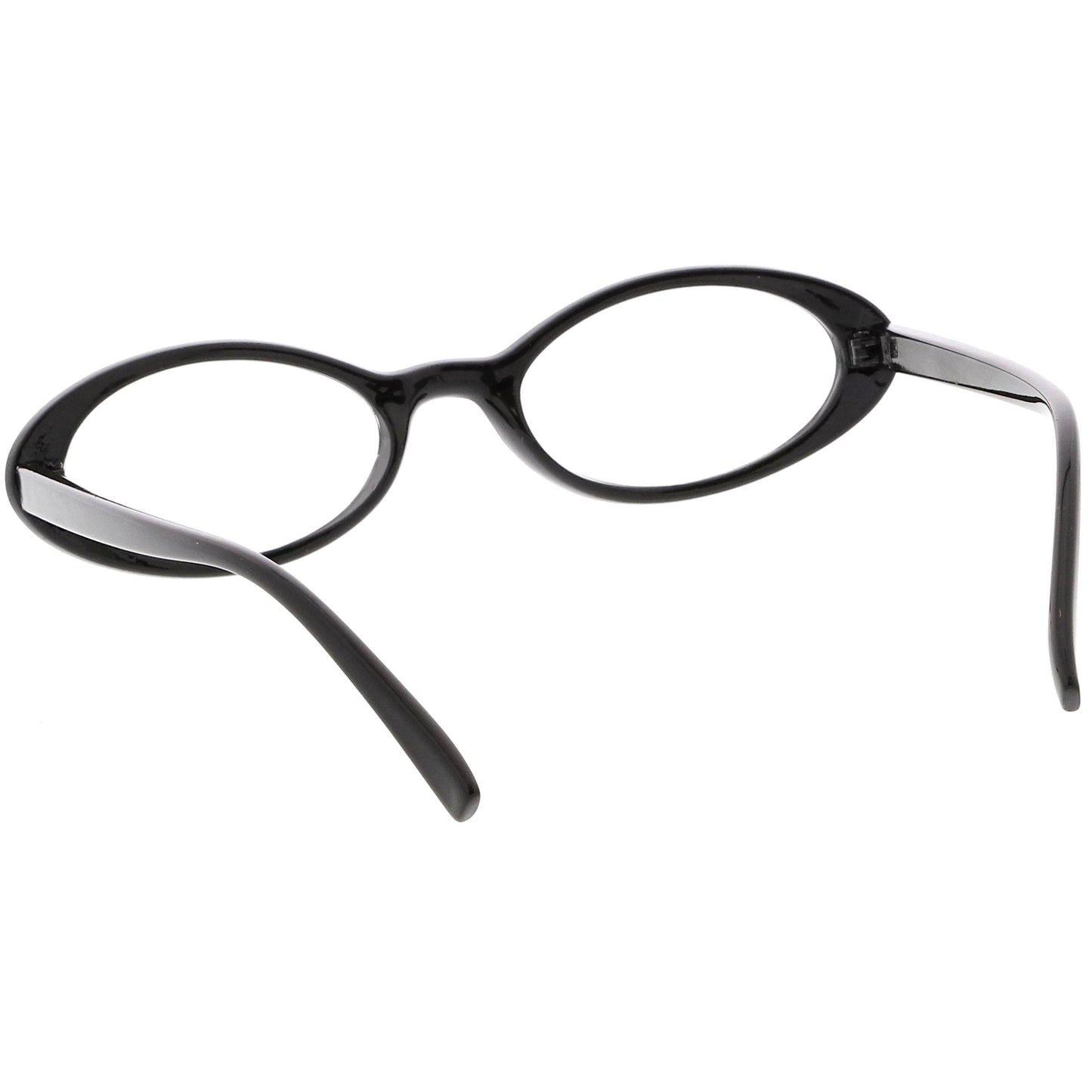 Women's Retro Dapper Small Oval Clear Lens Glasses C704