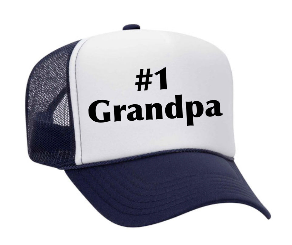 #1 Grandpa Trucker Hat