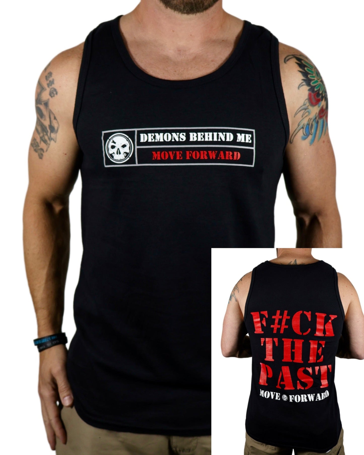 Men's "F The Past" Black Tank