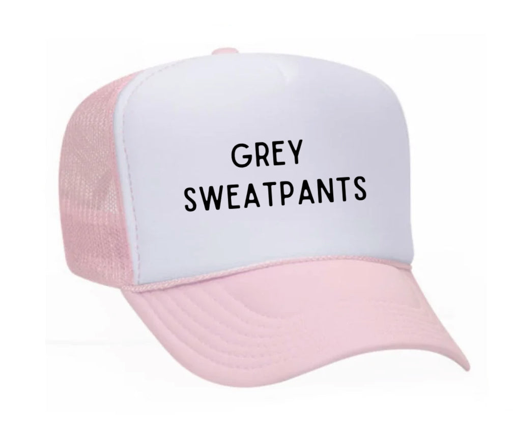 Grey Sweatpants Trucker Hat