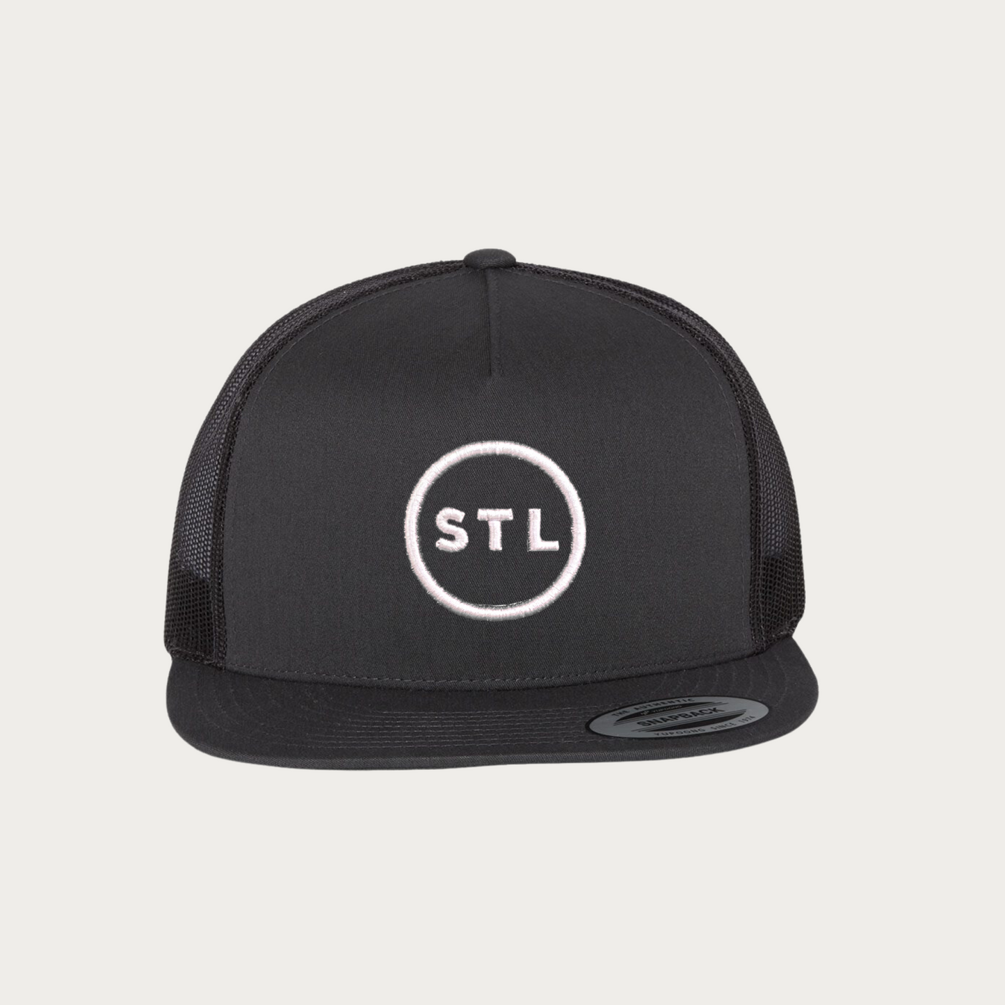 City Circle Puff Flatbill Trucker