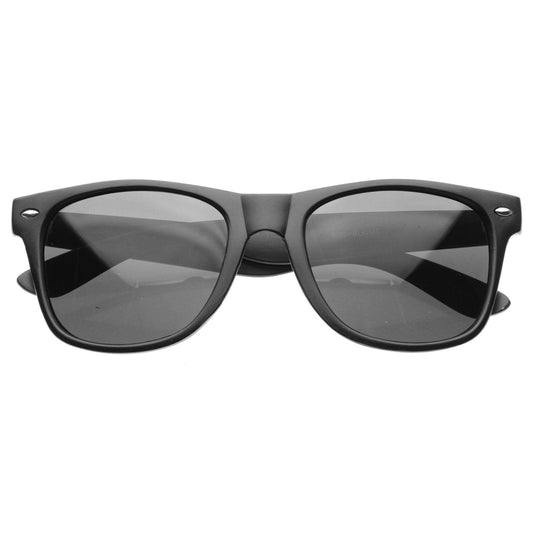 Hipster Street Wear Soft Rubber Matte Black Horned Rim Sunglasses 8350