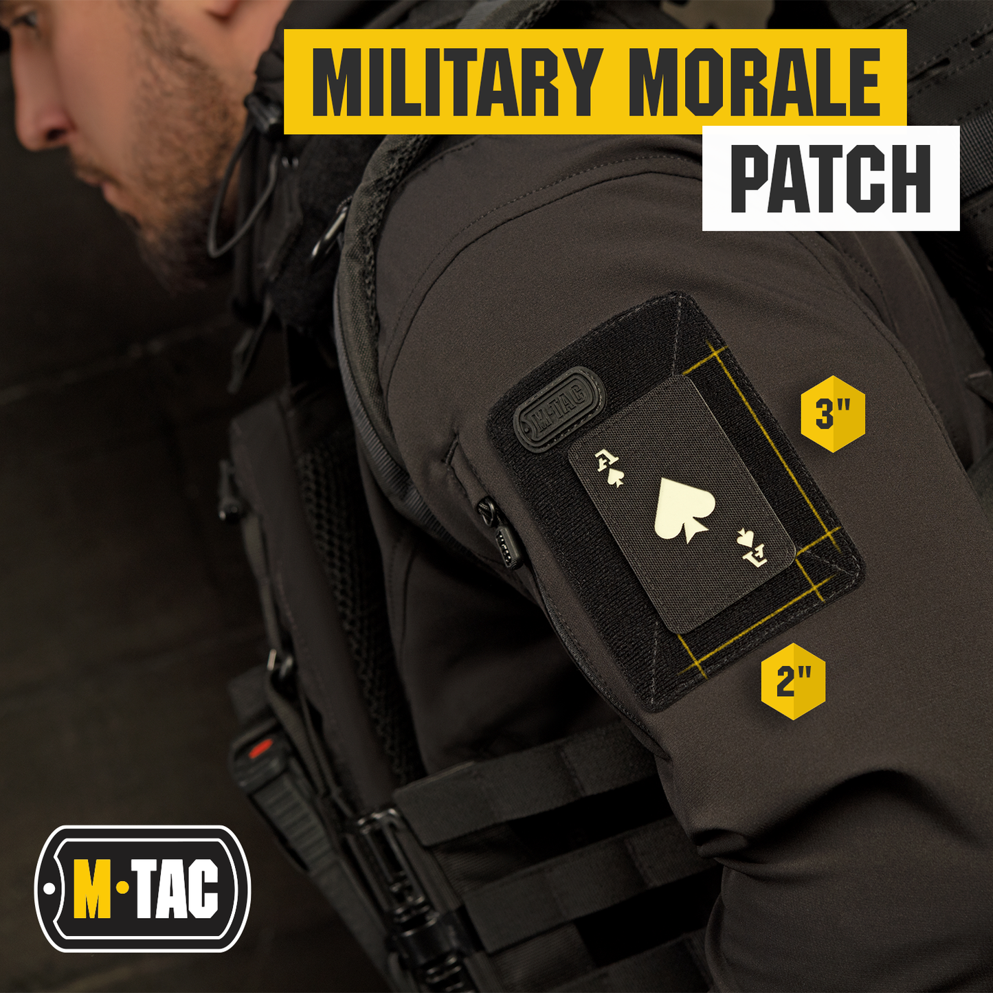 M-Tac patch Ace of Spades Laser Cut - (Set of 2)