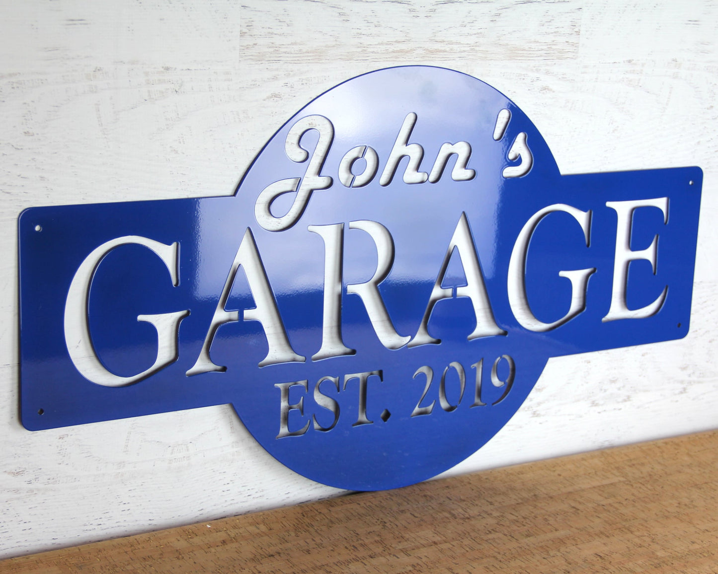 Garage Personalized Metal Sign with Name and EST. Date