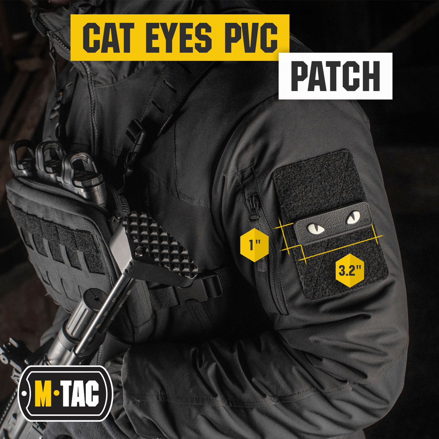 M-Tac Glows in the Dark Cat Eyes Morale Patch 3D PVC