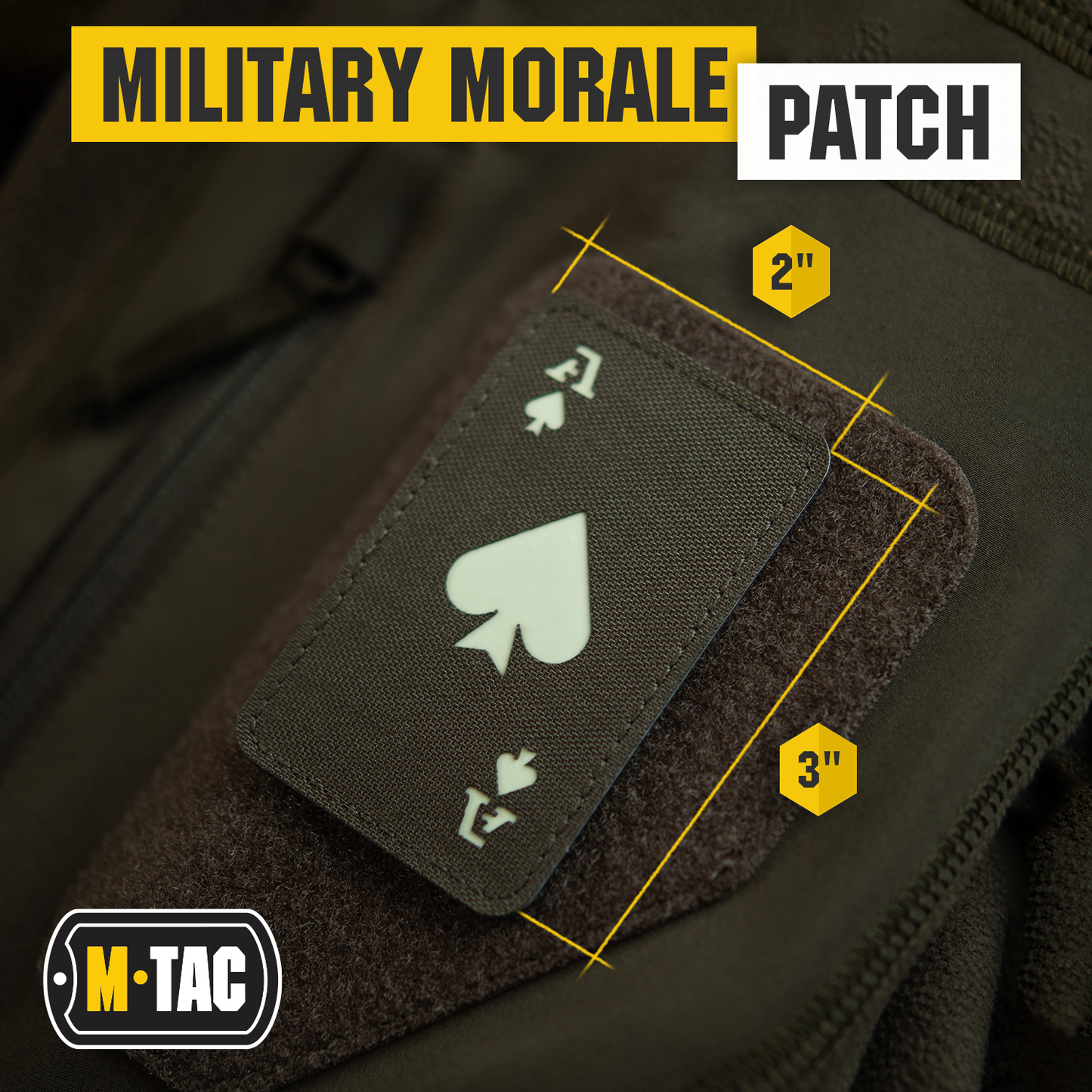 M-Tac patch Ace of Spades Laser Cut - (Set of 2)