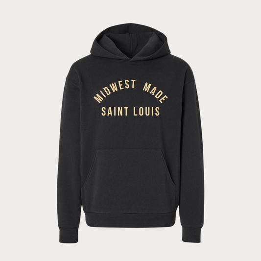 Midwest Made Oversized Heavyweight Hoodie- Black