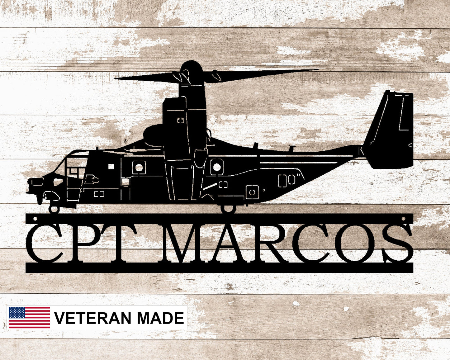 V-22 Osprey Aircraft Personalized Metal Sign