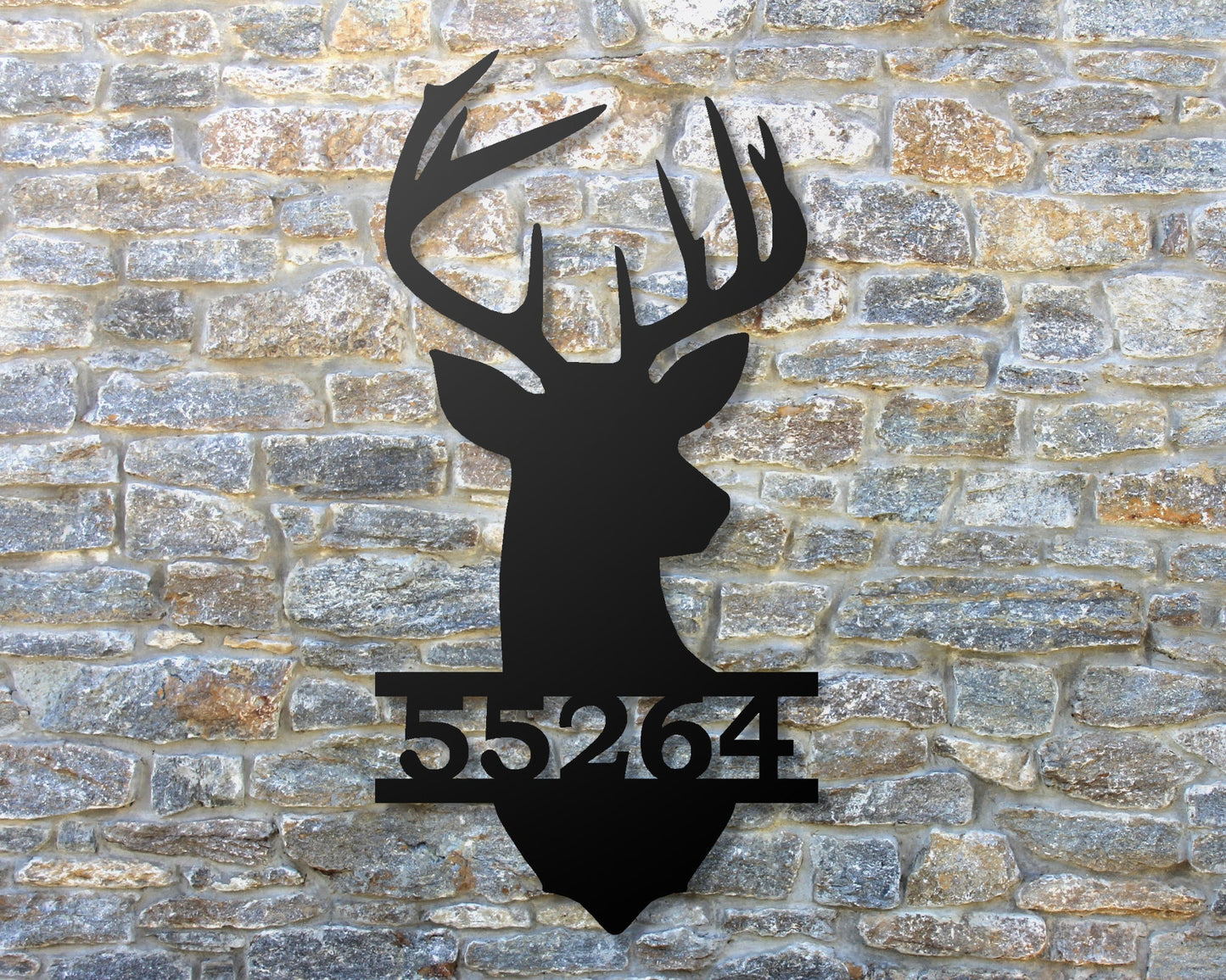 Deer Head Personalized Metal Sign