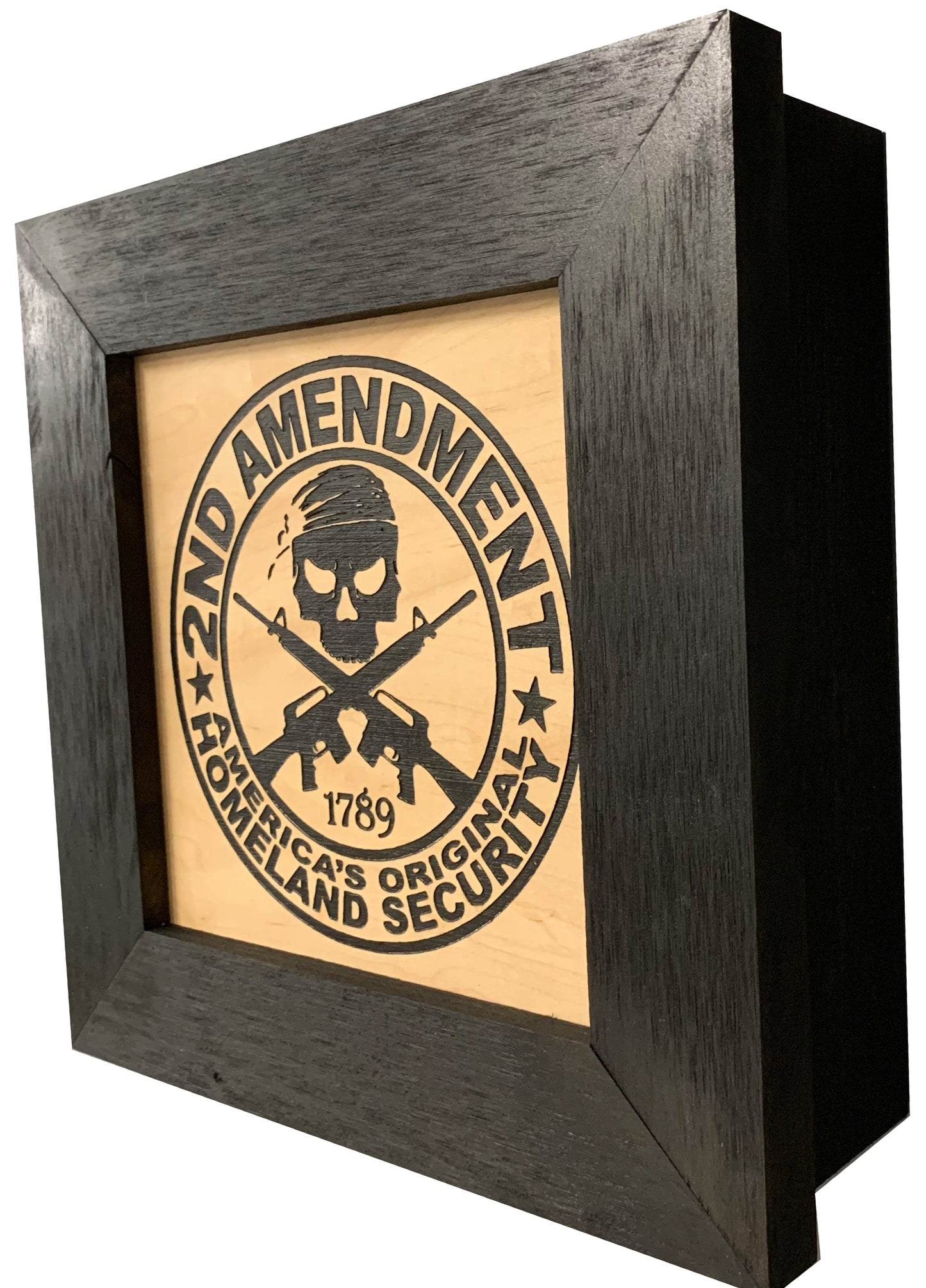 Second Amendment Hidden Gun Safe, 2nd Amendment Skull Concealment Shelf