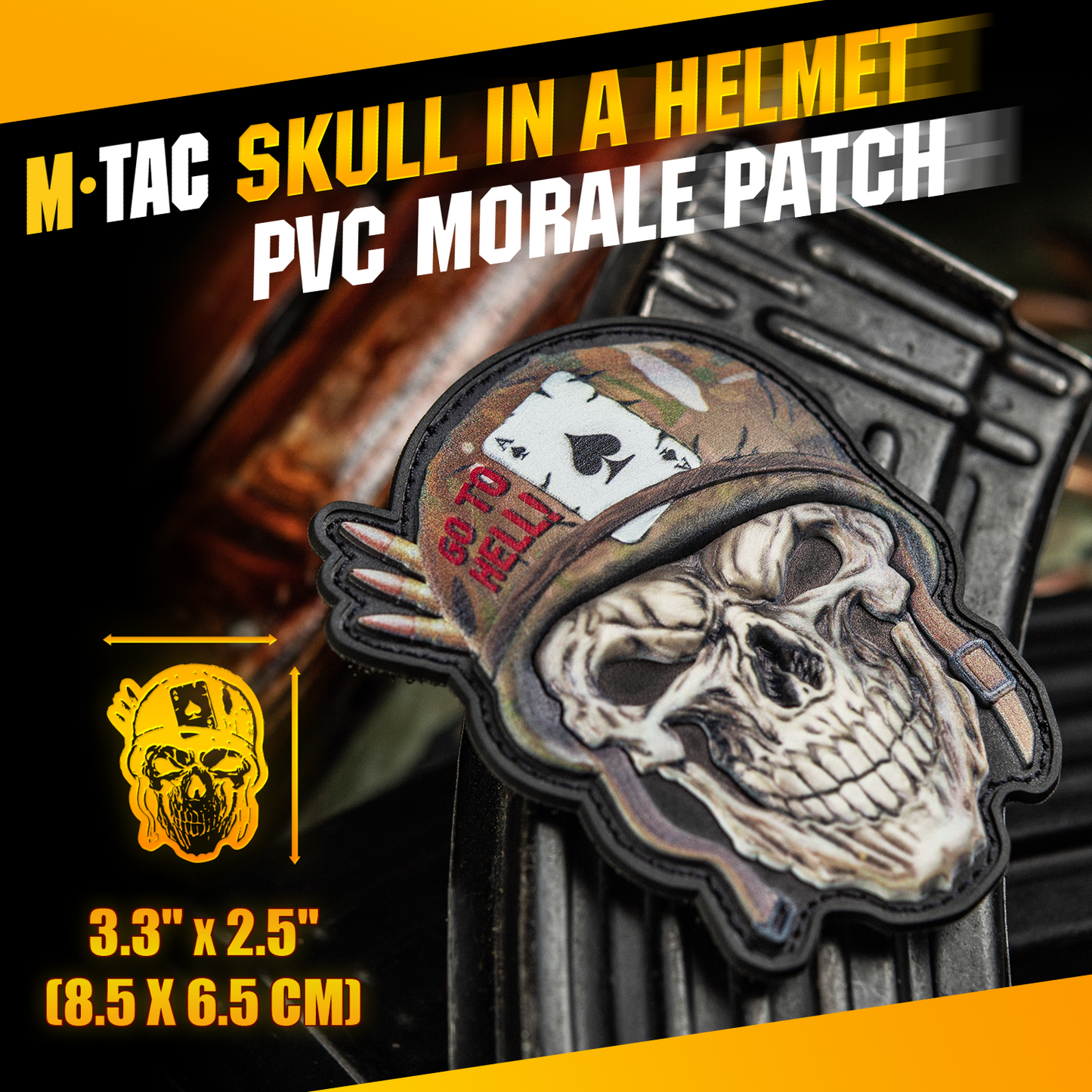 M-Tac Patch Skull in a Helmet PVC