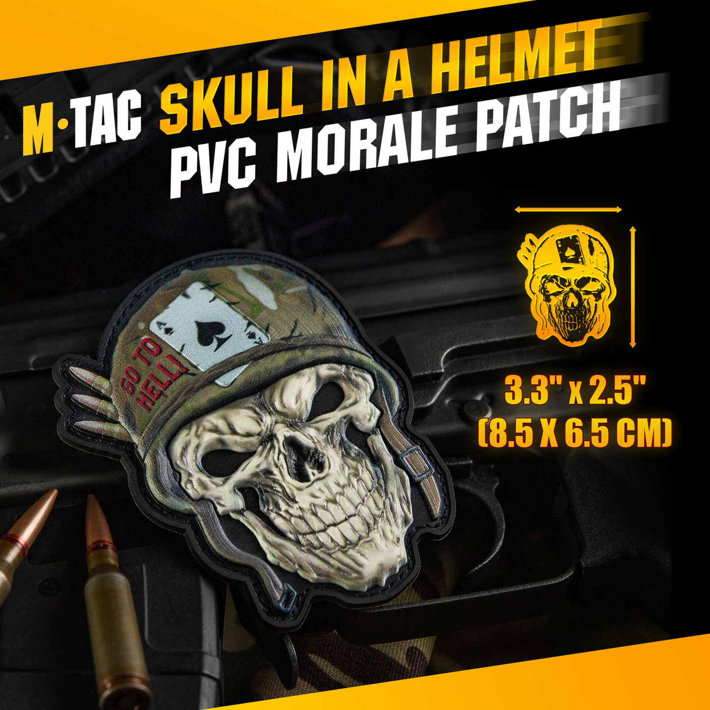 M-Tac Patch Skull in a Helmet PVC