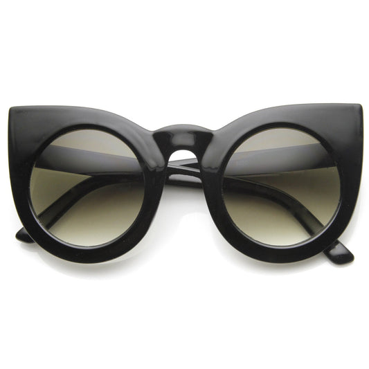 Oversize Round Circle Pointed Cat Eye Sunglasses 9180