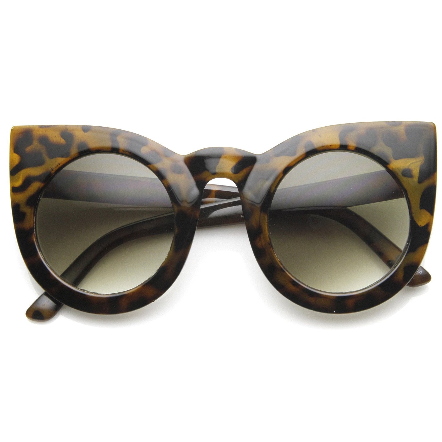 Oversize Round Circle Pointed Cat Eye Sunglasses 9180