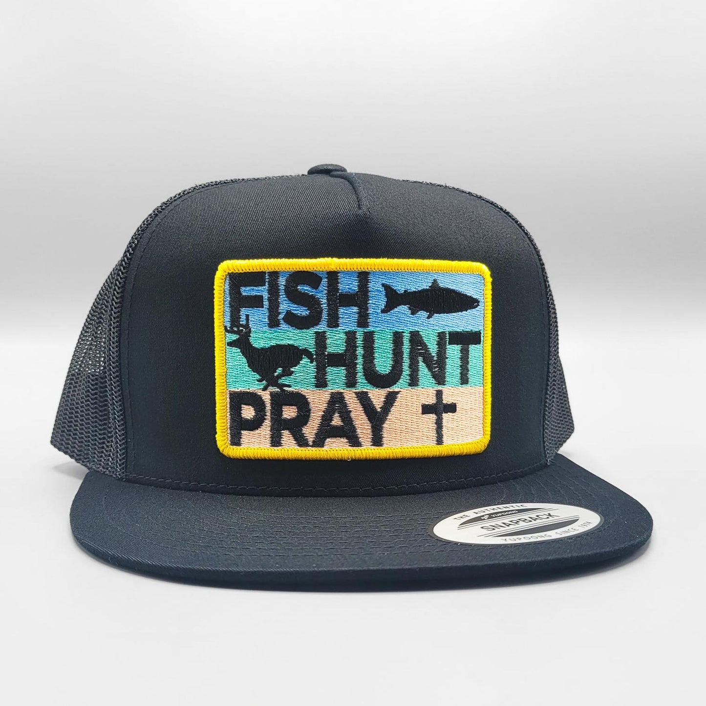 Fish Hunt Pray Christian Trucker Hat