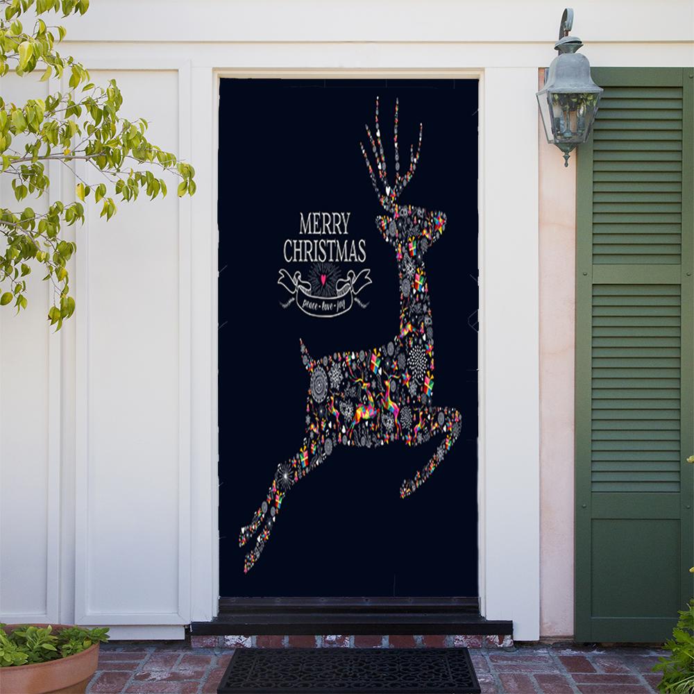 Reindeer Christmas Door Cover