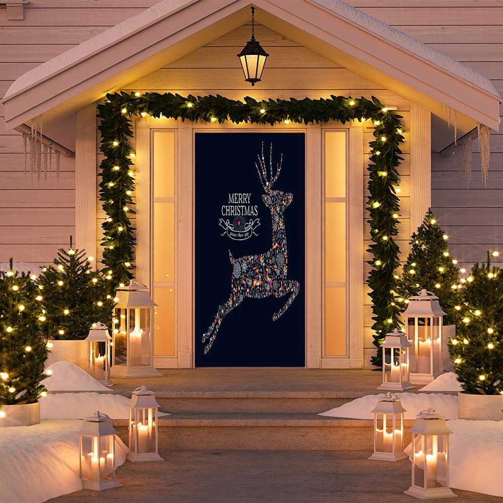 Reindeer Christmas Door Cover