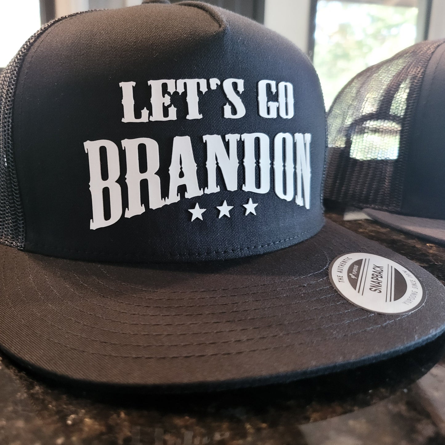 Let's Go Brandon, LGB Funny Joe Biden Republican Trucker Hat (Black)