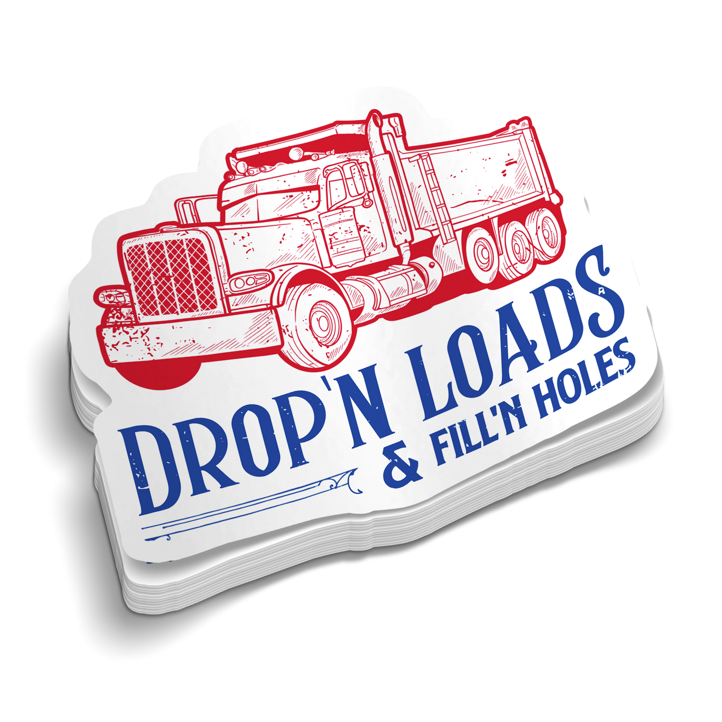 Dropin' Loads Hard Hat Decal