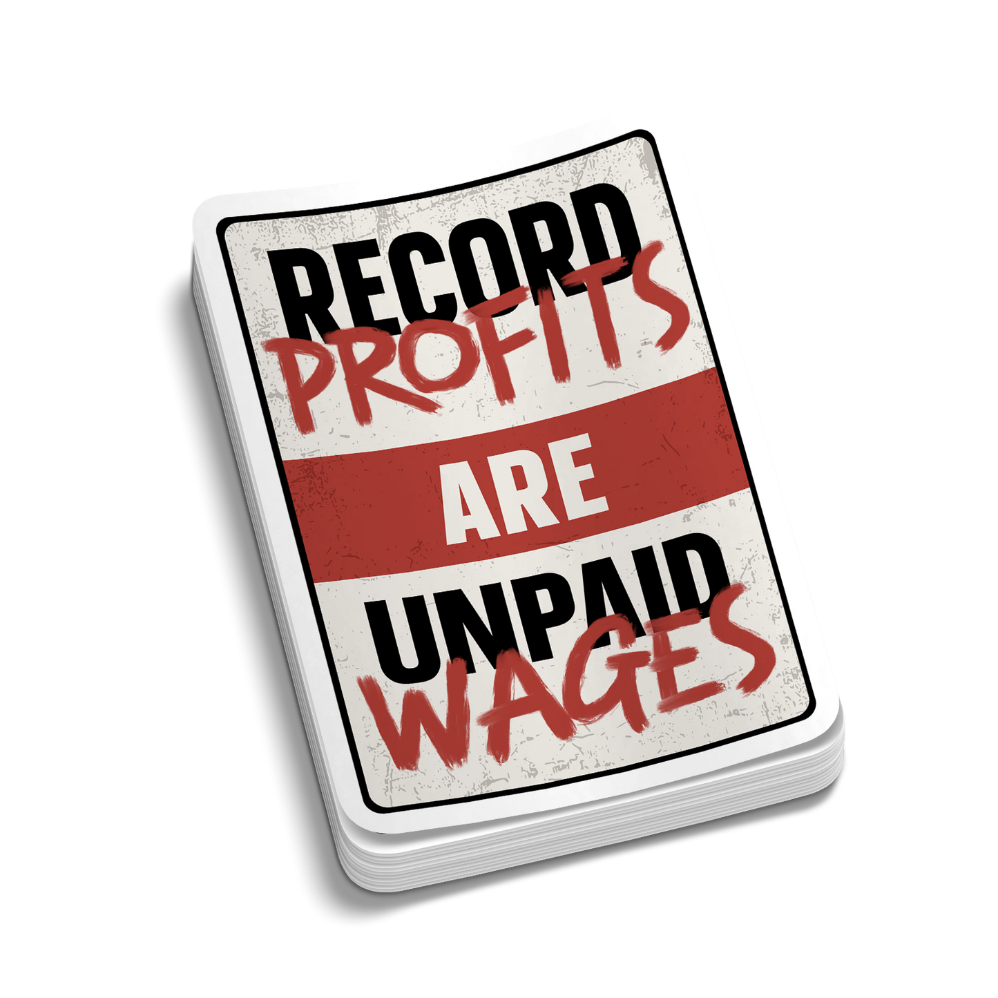 Unpaid Wages Hard Hat Decal