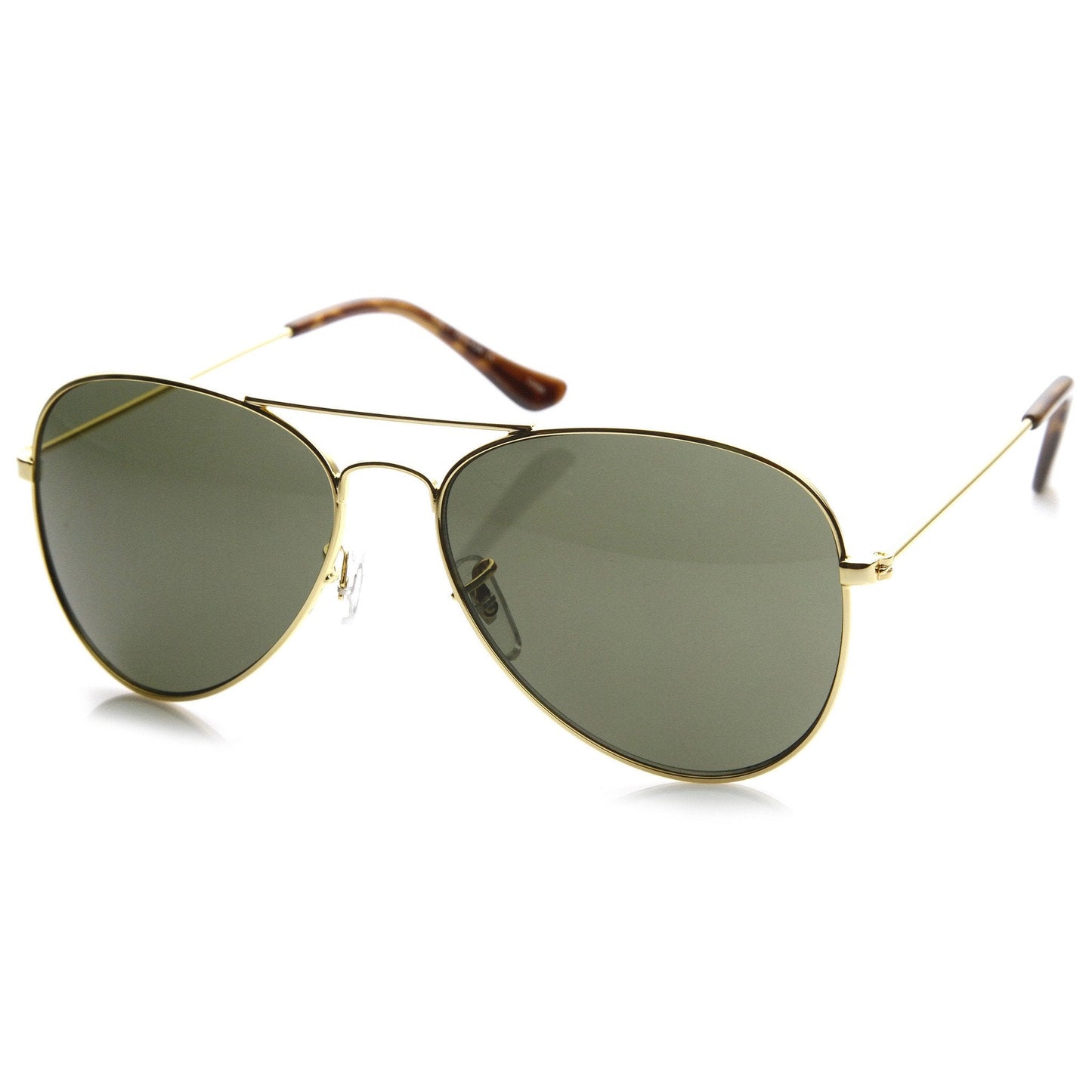 Limited Dead Stock Glass Lens Classic Metal Military Aviator Sunglasses 1042