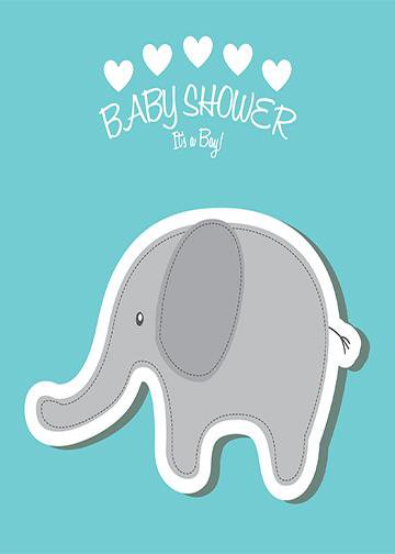 Baby Shower - Gray Elephant