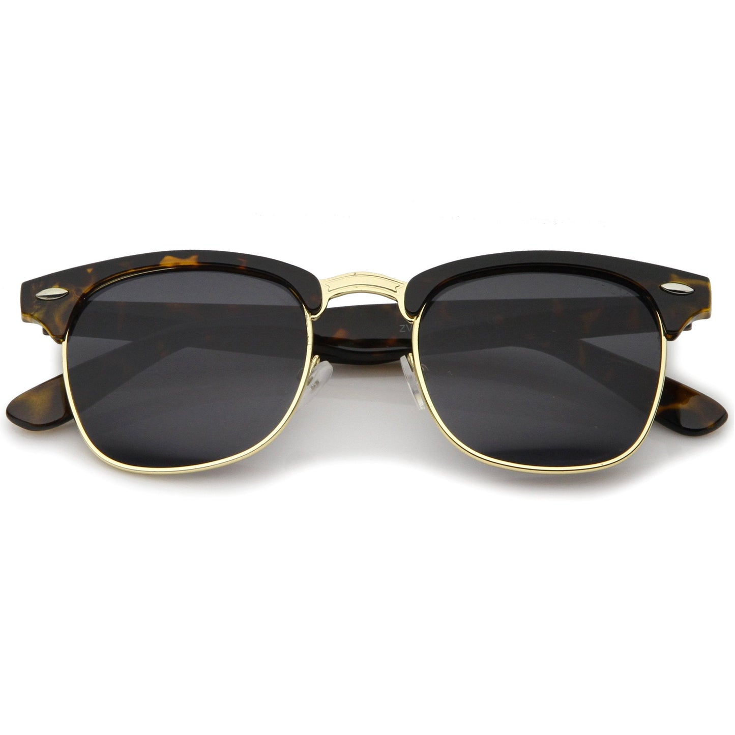 Indie Half Frame Horned Rim Vintage Inspired Sunglasses 2934