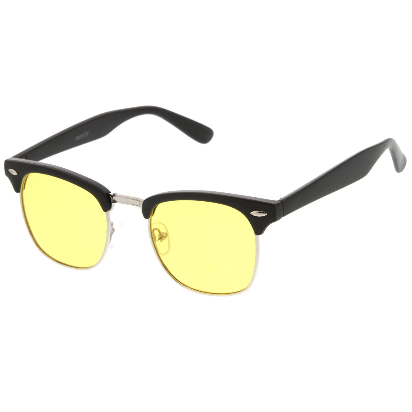 Indie Half Frame Horned Rim Polarized Lens Sunglasses 2936