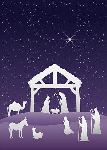 Nativity Scene Door Hanger