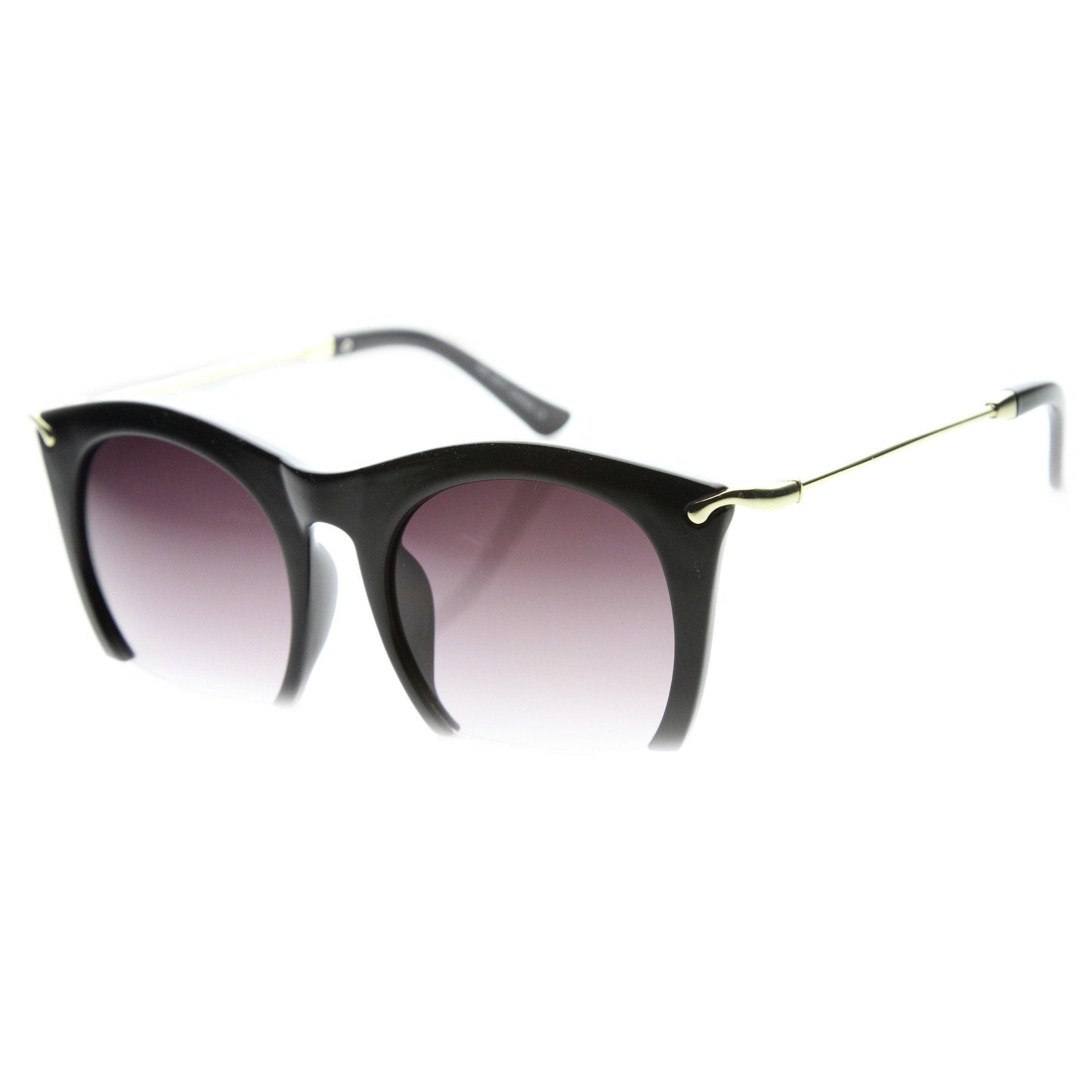 Trendy Women's Fashion Half Frame Cat Eye Sunglasses 9651