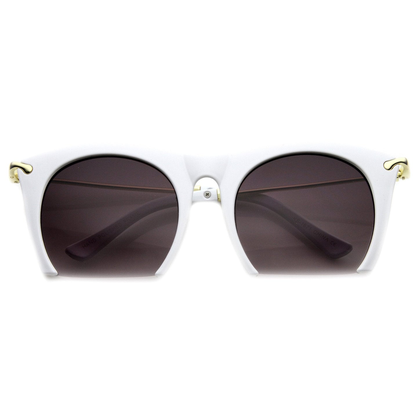 Trendy Women's Fashion Half Frame Cat Eye Sunglasses 9651