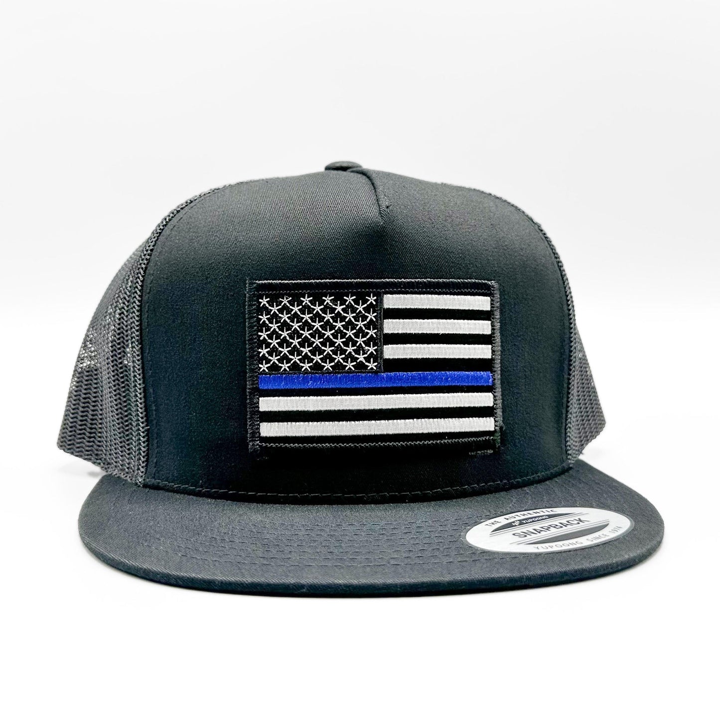 USA Thin Blue Line Flag Support Police Officers Trucker Hat