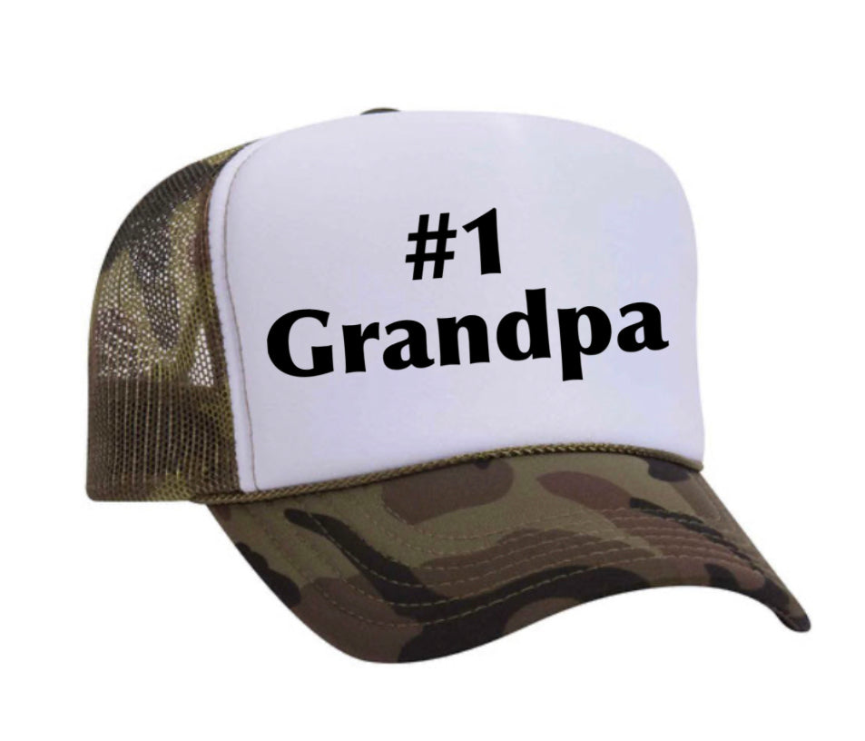 #1 Grandpa Trucker Hat