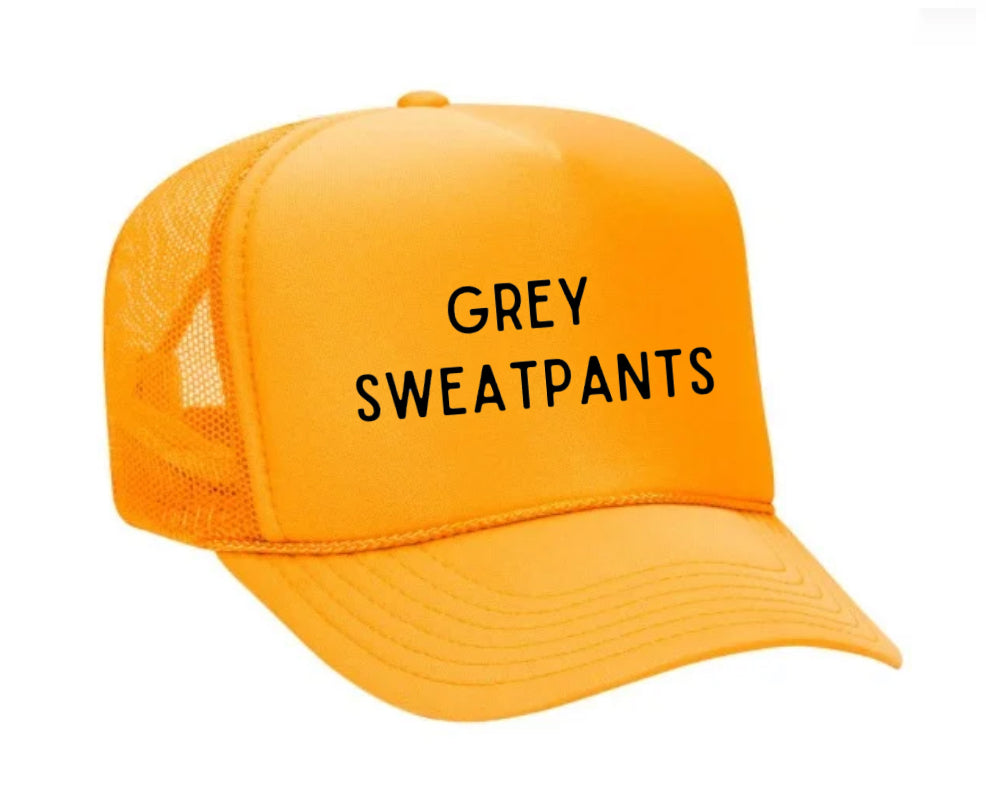 Grey Sweatpants Trucker Hat