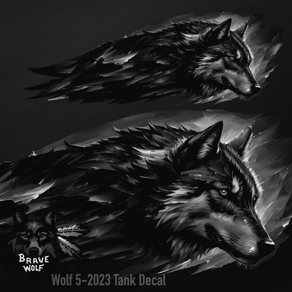 Wolf 5-2023 - Universal Tank Decal-B&W