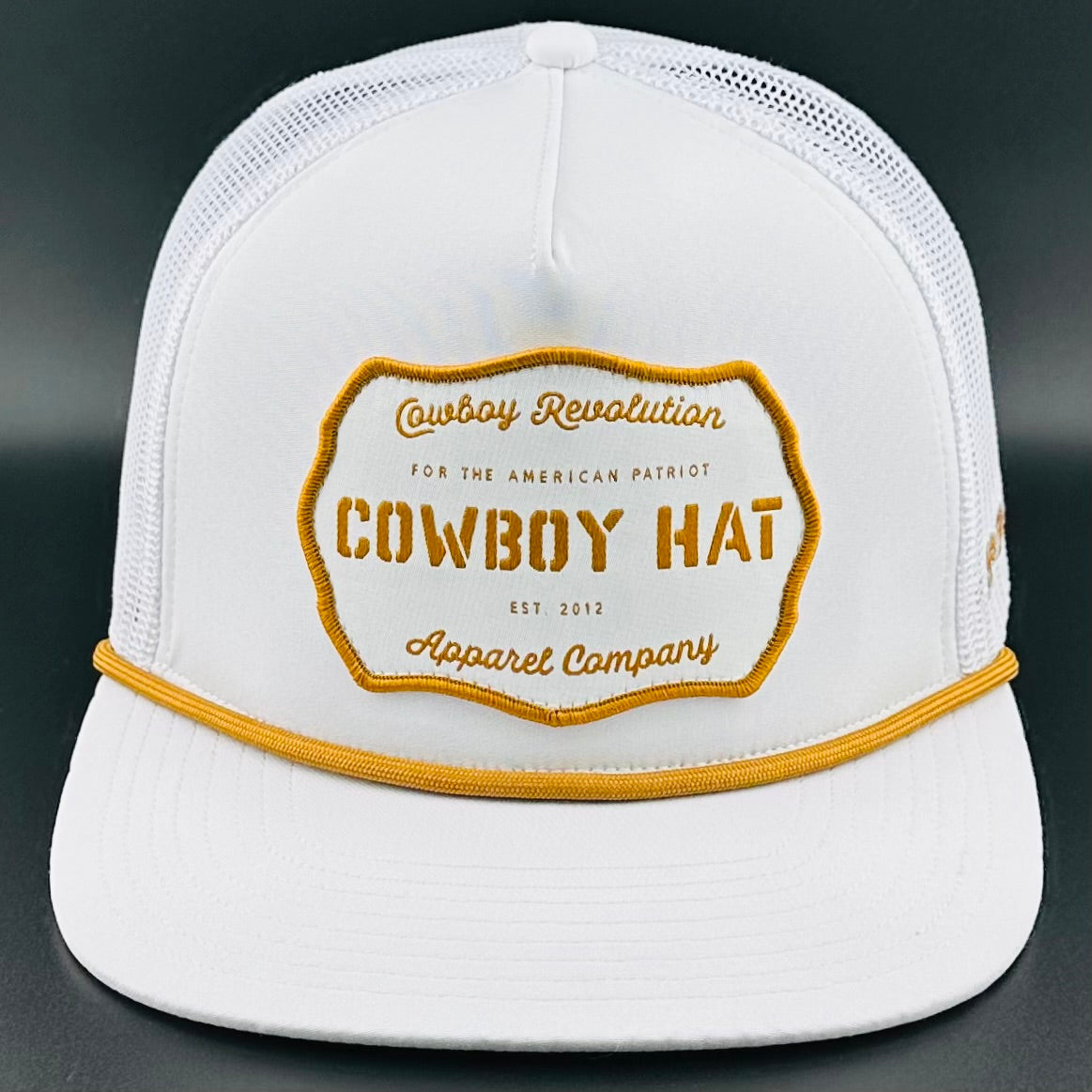 “Cowboy Hat” Cowboy Revolution White Trucker Patch Hat