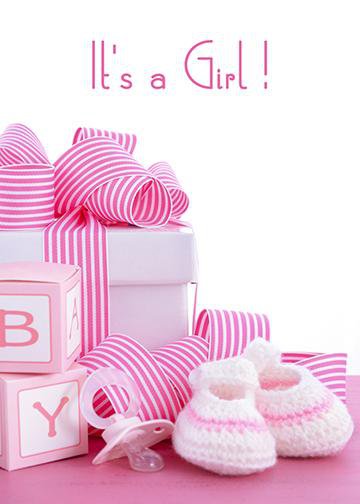 It's a Girl Pink Baby Shoes