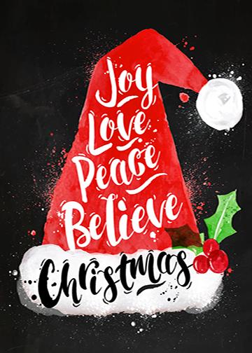 Joy, Love, Peace, Believe