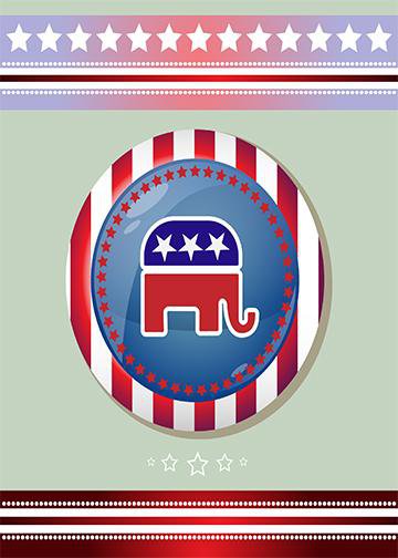 Patriotic Republican Elephant