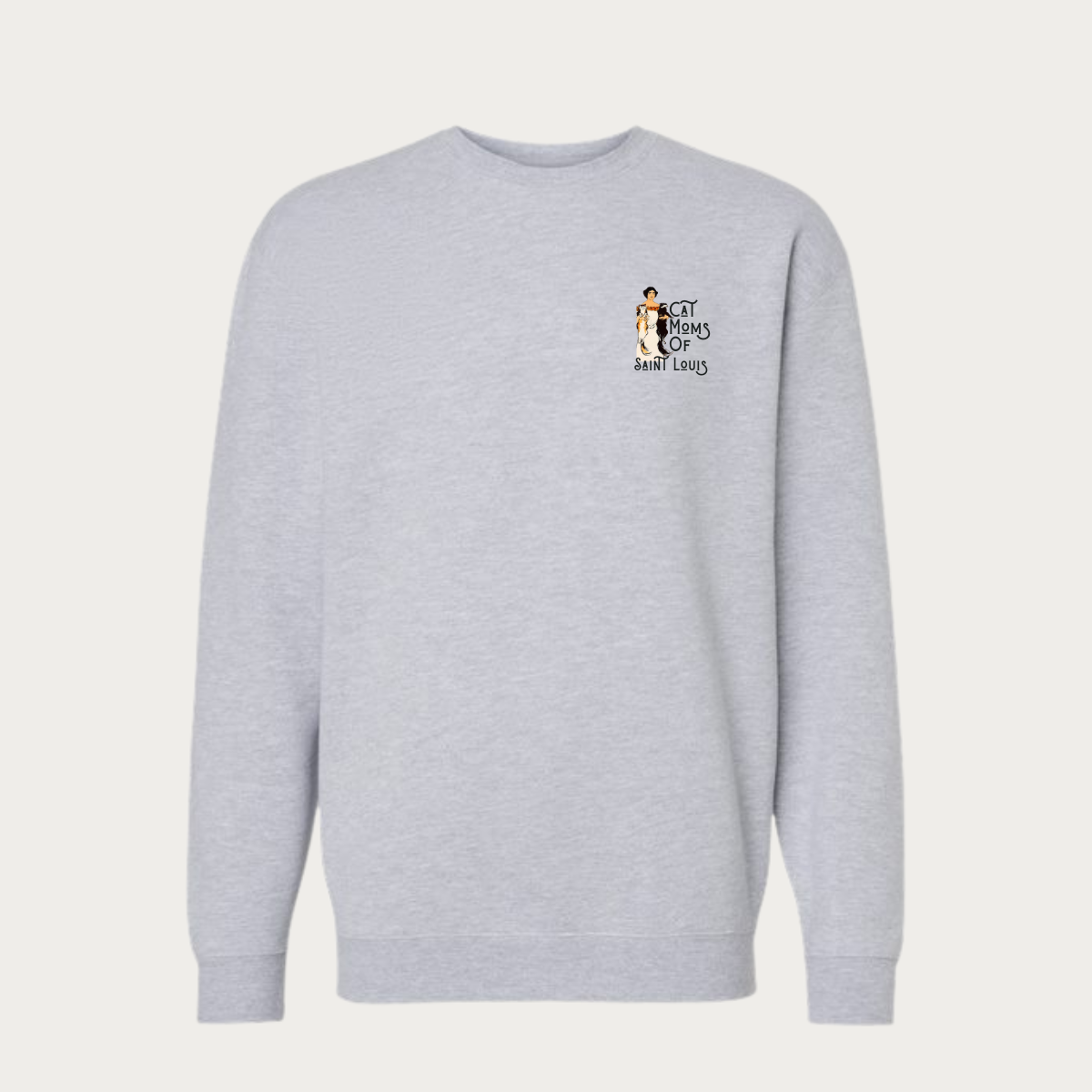 Cat Moms of Saint Louis Ash Crewneck