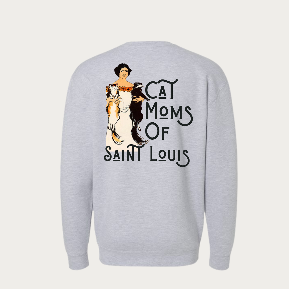 Cat Moms of Saint Louis Ash Crewneck