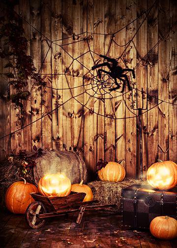 Web with Pumpkins