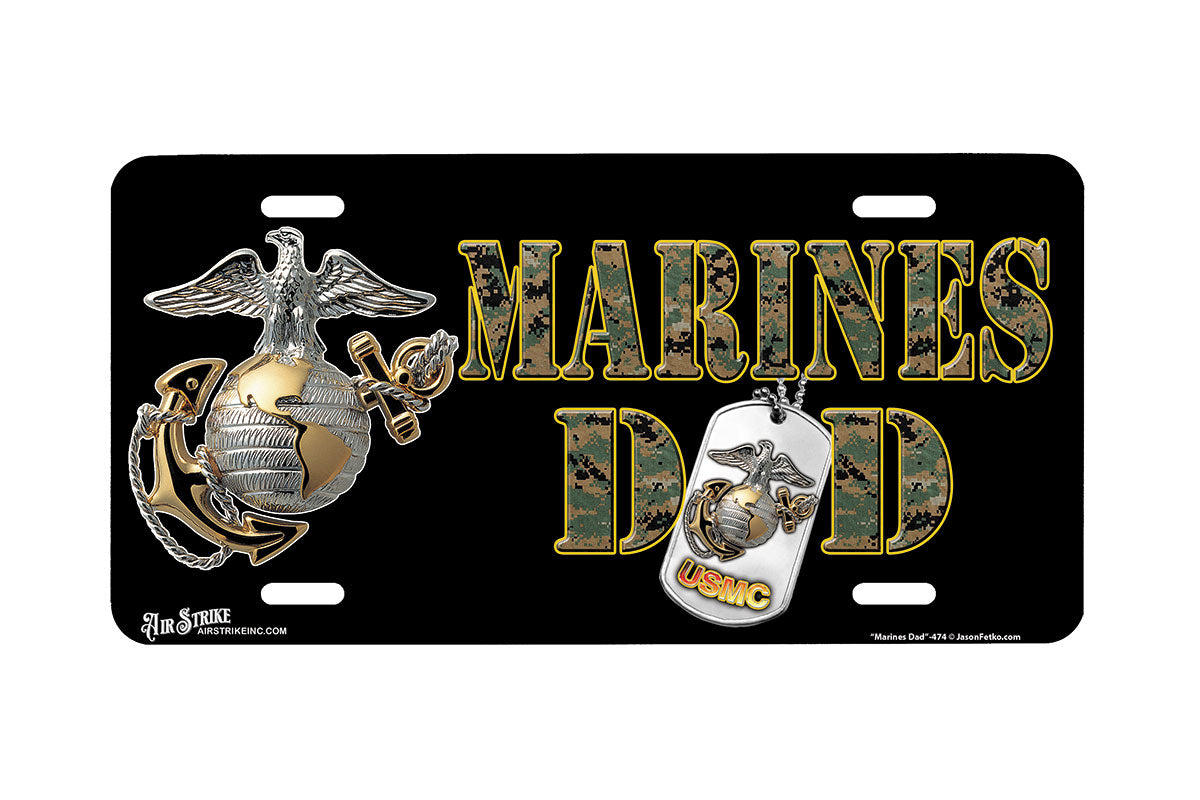 "Marines Dad" - Decorative License Plate