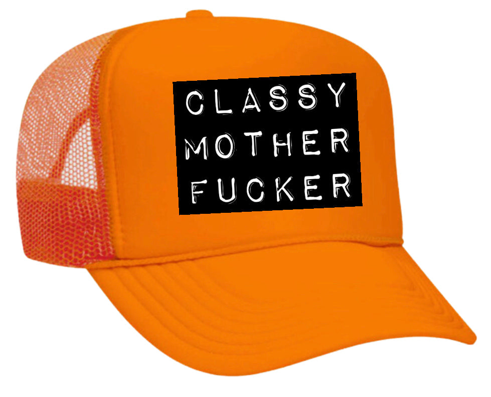 Classy Mother Fucker Block Trucker Hat