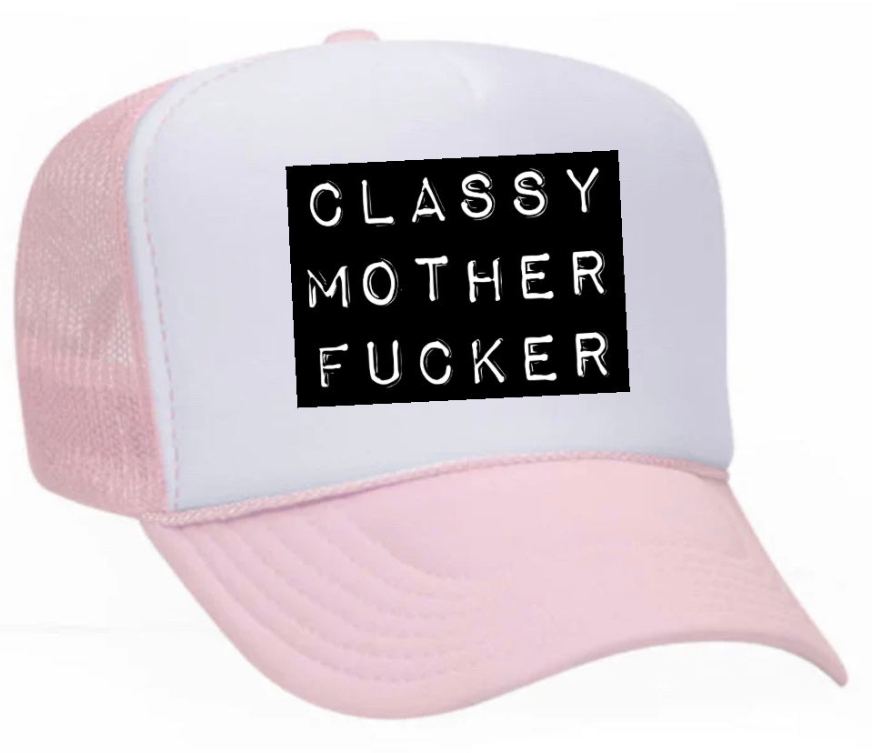 Classy Mother Fucker Block Trucker Hat