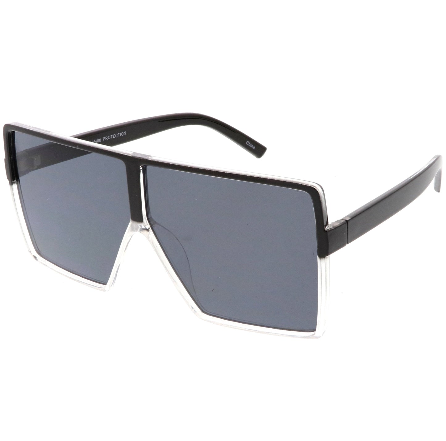 Oversize Retro Modern Futuristic Square Aviator Sunglasses C475