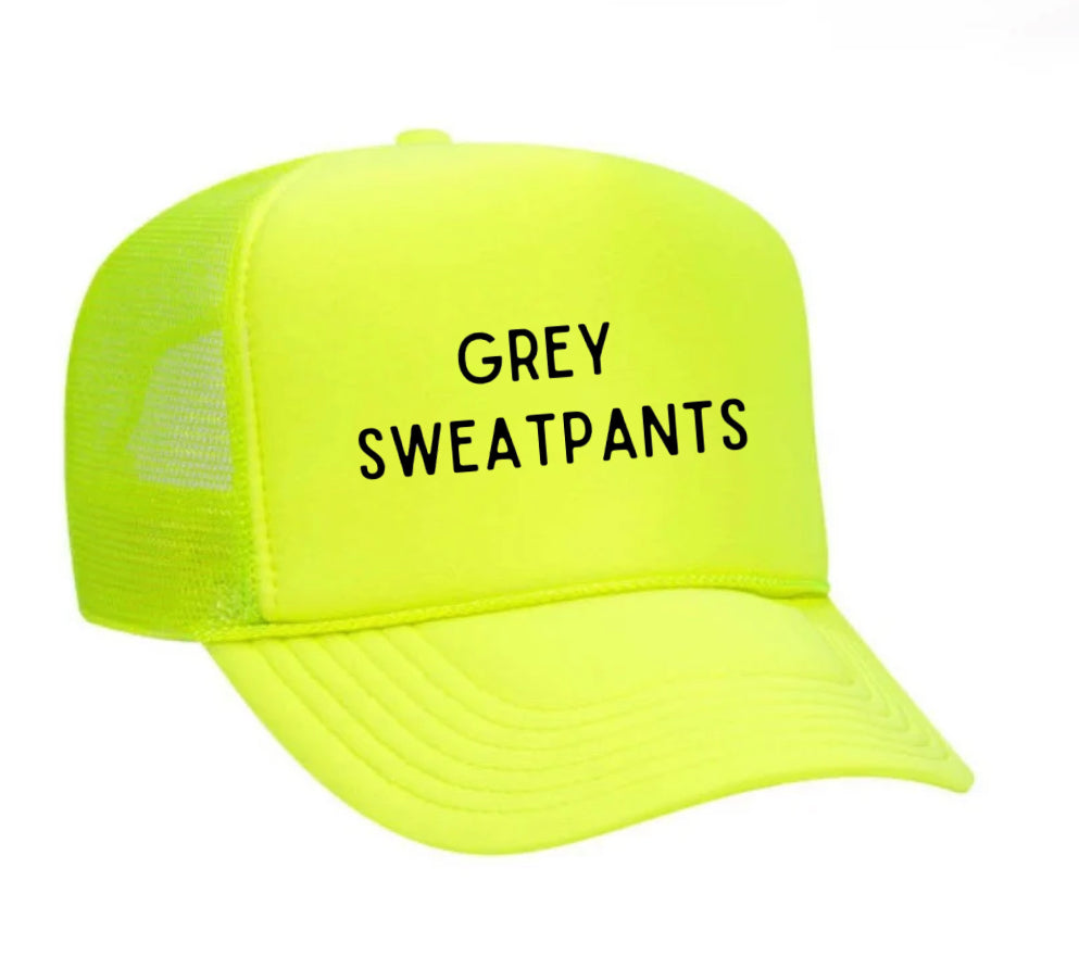 Grey Sweatpants Trucker Hat