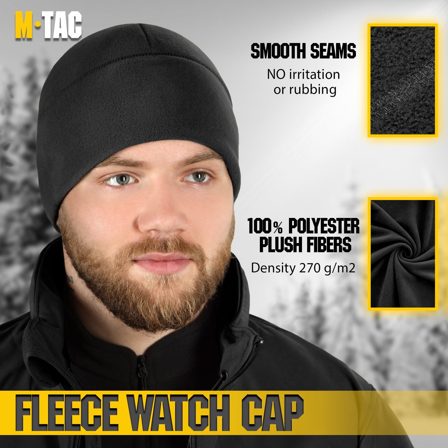 M-Tac Watch Cap Fleece with Slimtex (270g/m2)