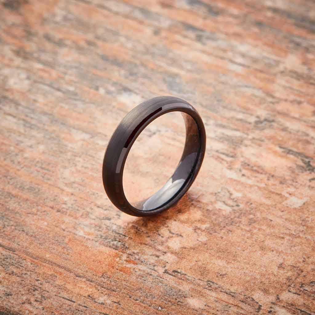 Black Tungsten Ring - Minimalist - 4MM